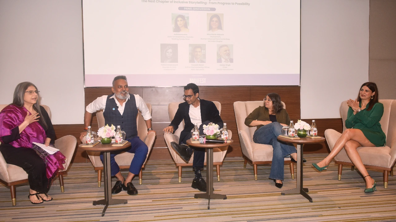 From left: Nina Elavia Jaipuria, Sanjay Singh, Puneeth Bekal, Pallavi Chakravarti, Aahana Kumra