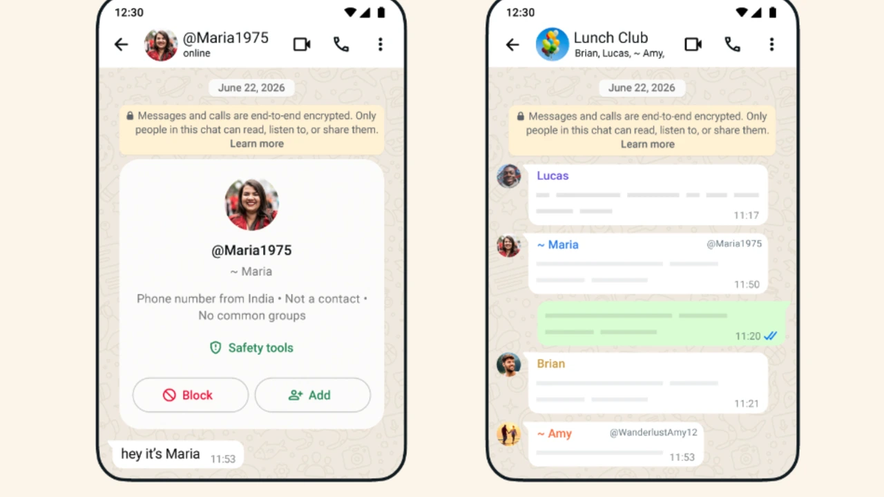 How WhatsApp Usernames will look