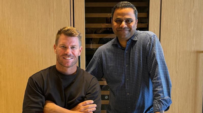 David Warner (left) and Harish Bisam