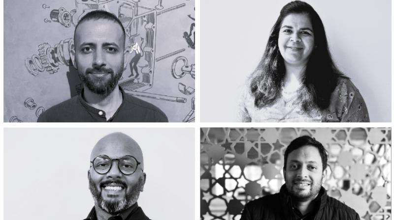 Clockwise from top left: Arjun Jetly, Neharika Awal, Monish Gupta and Arjun Jetly