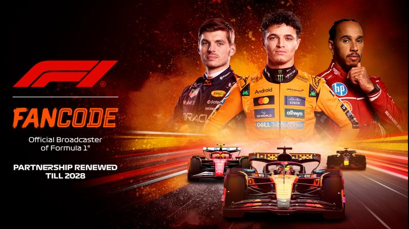 Users will also be able to subscribe to F1 TV Pro and F1 TV Premium directly via FanCode.