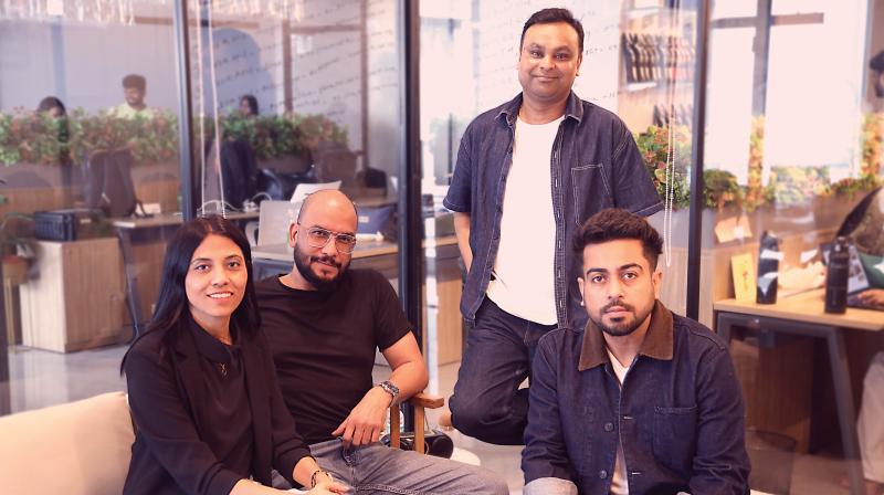 (L to R) Khyati Sarang (planning head), Abheek Chatterji (chief of business)  Abhik Santara (CEO), and Yash Kulshresth (CCO).