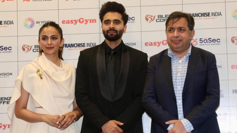 From left: Rakul Preet Singh, Jackky Bhagnani and Gaurav Marya