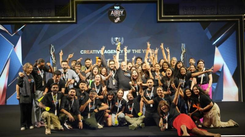 Team Enormous bagging the Creative Agency of the Year at the Abby Awards 2025