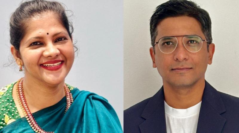 Prajaktta Gosavi (left) and Abhirup Datta 