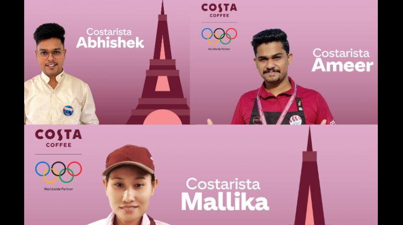 Team members from six countries will deliver hot and iced beverages to fans and athletes at seven Paris venues.