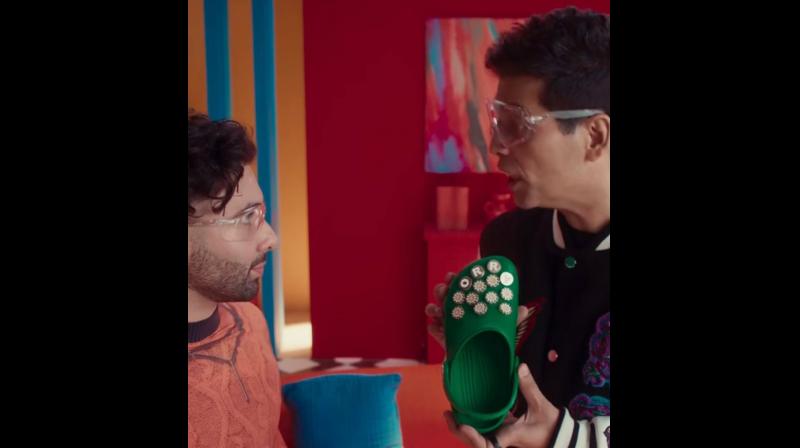 Orry and Karan Johar in the three-film series for Crocs