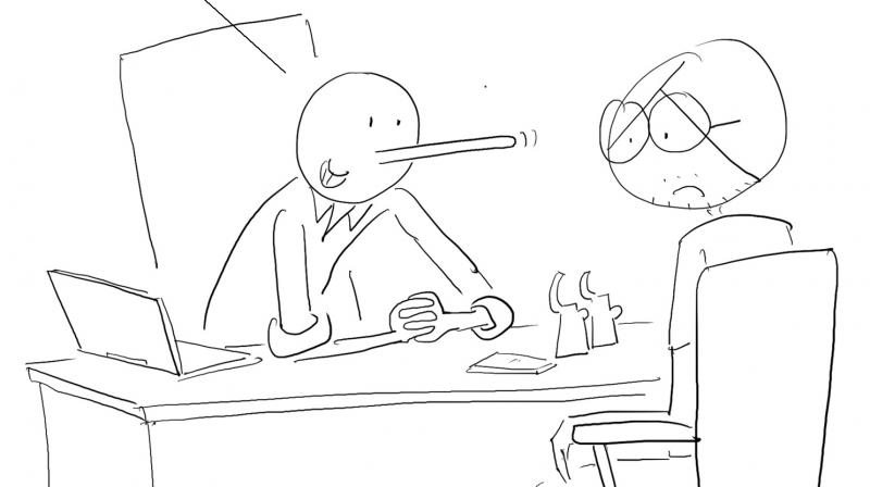 What's causing a creative director's nose to grow longer?