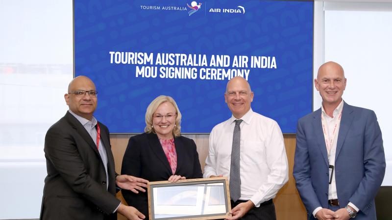 From left: Nipun Aggarwal, Phillipa Harrison, Campbell Wilson and Andrew Hogg