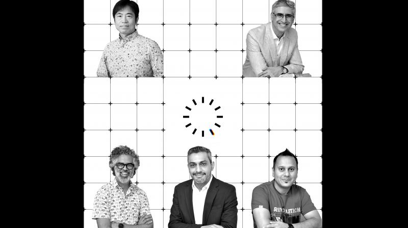 Top row (left to right): Yasuharu Sasaki and Harsha Razdan. Bottom row (left to right): Narayan Devanathan,  Amit Wadhwa and Gurbaksh Singh.