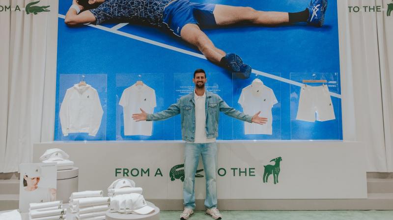 Novak Djokovic unveiling the collection