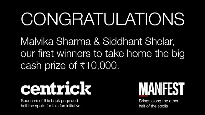 Along with a cash prize, the winning entry was displayed on the back page of the September issue