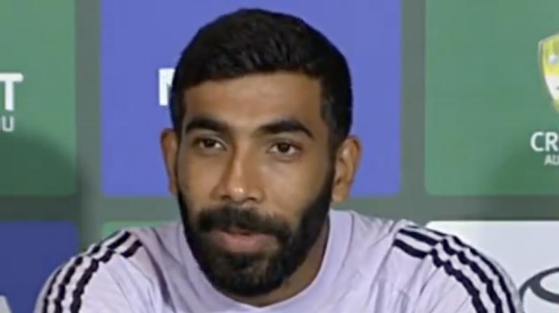 Jasprit Bumrah at the press conference