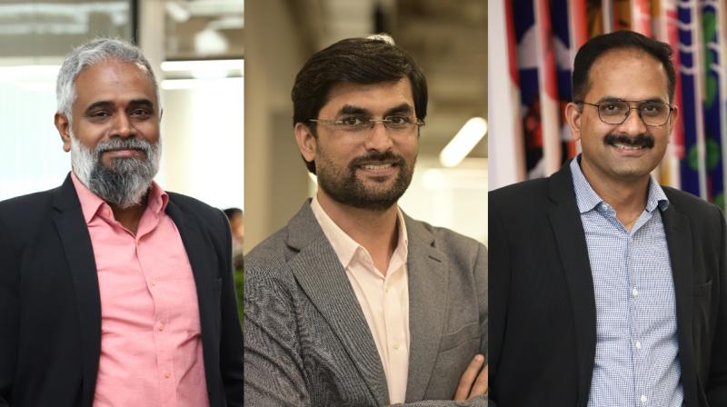 From left: Binu Thomas, Manish Sharma and Ramsai Panchapakesan