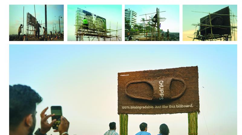 The billboard is present at a site in Bandra, Mumbai.