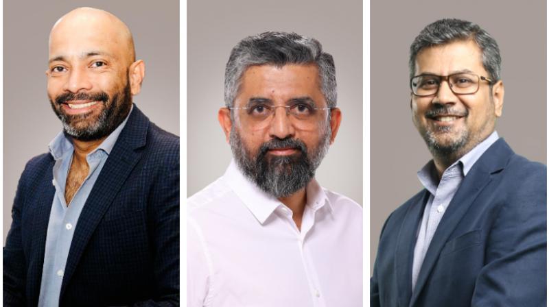 From left: Nachiket Pantvaidya, Ajay Bhalwankar and Tushar Shah