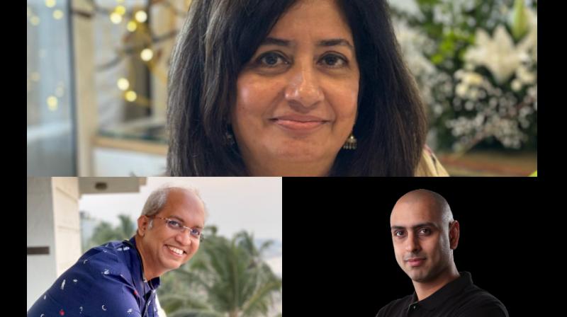 Clockwise from bottom left: Manoj Shroff, Amita Madhvani and Khvafar Vakharia
