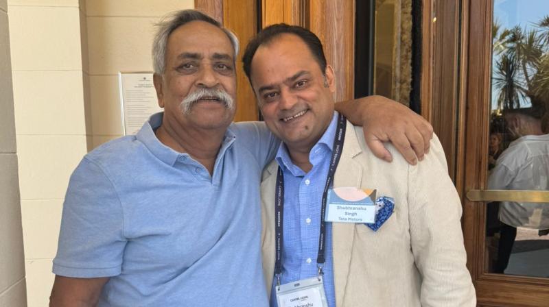 Piyush Pandey and Shubhranshu Singh at the Cannes Lions International Festival of Creativity 2025