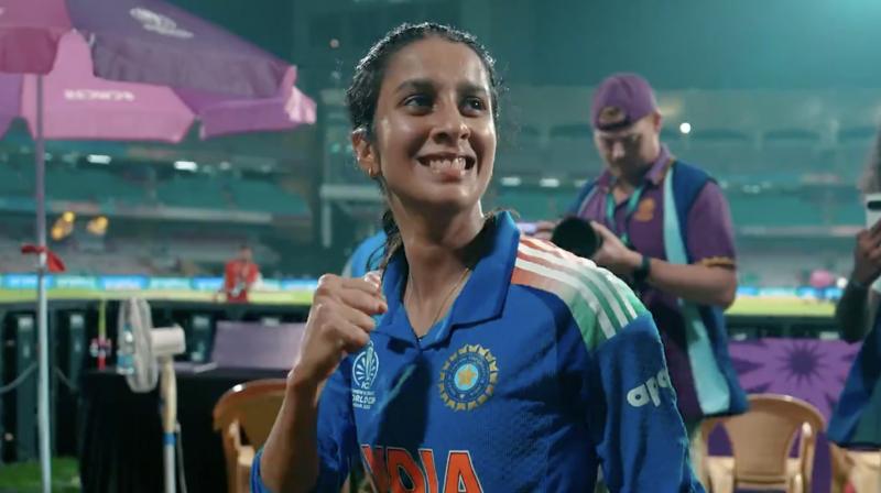 Jemimah Rodrigues after her match-winning century Jemimah Rodrigues after her match-winning century