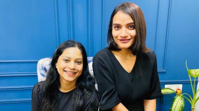 Vidhi Thakur (left) and Srishti Gairola 