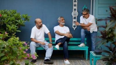 From left: Shriram Iyer, T Gangadhar (Gangs) and Rajiv Chatterjee
