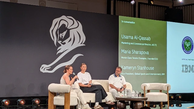 From left: Kameryn Stanhouse, Maria Sharapova, and Usama Al-Qassab