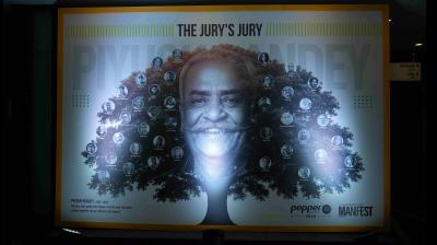 A creative showcasing all the award jurors with a montage honouring the legendary adman