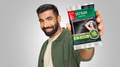 Jasprit Bumrah is the product ambassador for Streax Shampoo Hair Colour