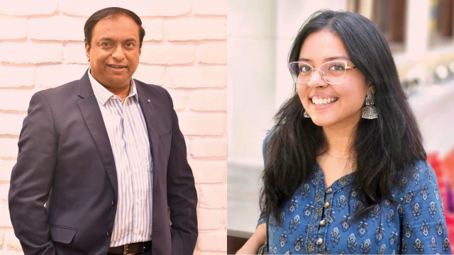 Tarak Bhattacharya (left) and Shraddha Panday