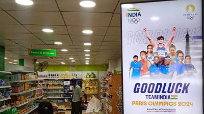 Outdoor hoardings wishing team India good luck