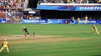 An IPL match from the first season of the tournament. Picture courtesy: Wikipedia