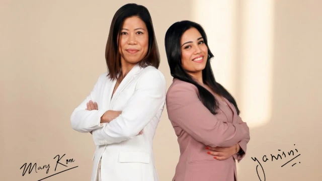 Mary Kom (left) and Yamini Agarwal, director, Nimbus Group.