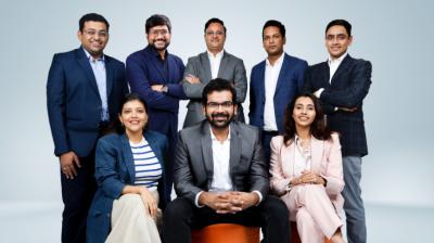 Standing left to right: Saurabh Mathur, Anirudh Kudva, Aditya Todi, Avinash Gupta and Aditya Labroo.  Seated left to right: Resha Jain, Ishendra Agarwal and Nikita Prasad.