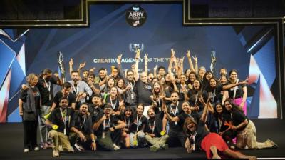 Team Enormous bagging the Creative Agency of the Year at the Abby Awards 2025