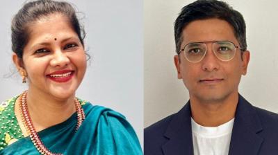 Prajaktta Gosavi (left) and Abhirup Datta 