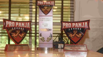The three trophies.