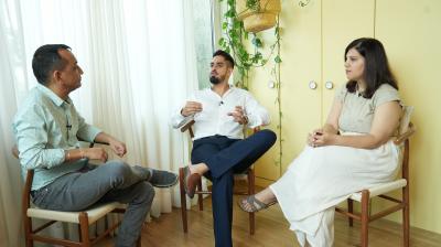 From left: Praful Akali, Sahej Sethi and Esha Pahuja 