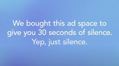 Calm's message to viewers on television on ABC and CNN. 