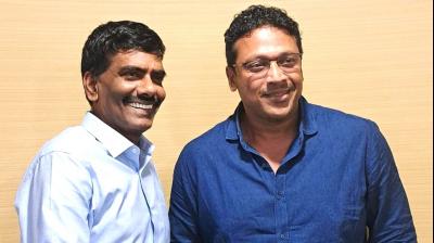 R Venkatasubramanian (left) and Mahesh Bhupathi 
