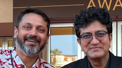Sambit Mohanty (left) and Prasoon Joshi