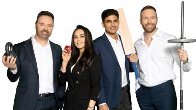 From left: Deke Smith, Preity Zinta, Shubman Gill and Mark Sellar.