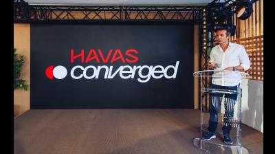 Yannick Bolloré, chairman and CEO of Havas, presents new global strategy at press conference in Cannes.