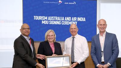 From left: Nipun Aggarwal, Phillipa Harrison, Campbell Wilson and Andrew Hogg