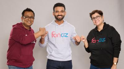 From left: Swapnil Manish, Ajinkya Rahane and Anuradha Sinha