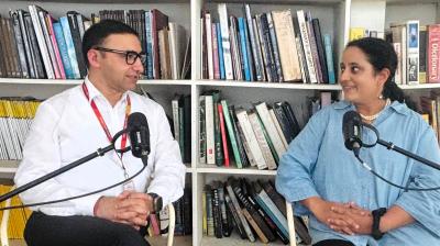 Nilesh Koul (left) and Manasi Narasimhan