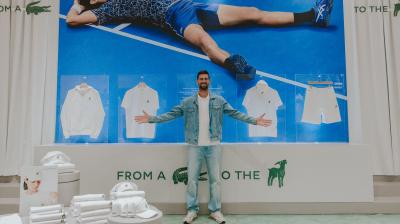 Novak Djokovic unveiling the collection