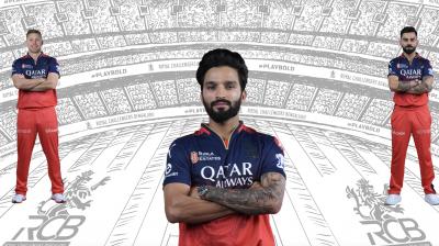 From left: Tim Siefert, Rajat Patidar and Virat Kohli