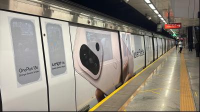 Namma Metro has introduced full-train wraps as a new ad format, using Bengaluru’s busiest transit routes to promote the newly launched OnePlus 13s.